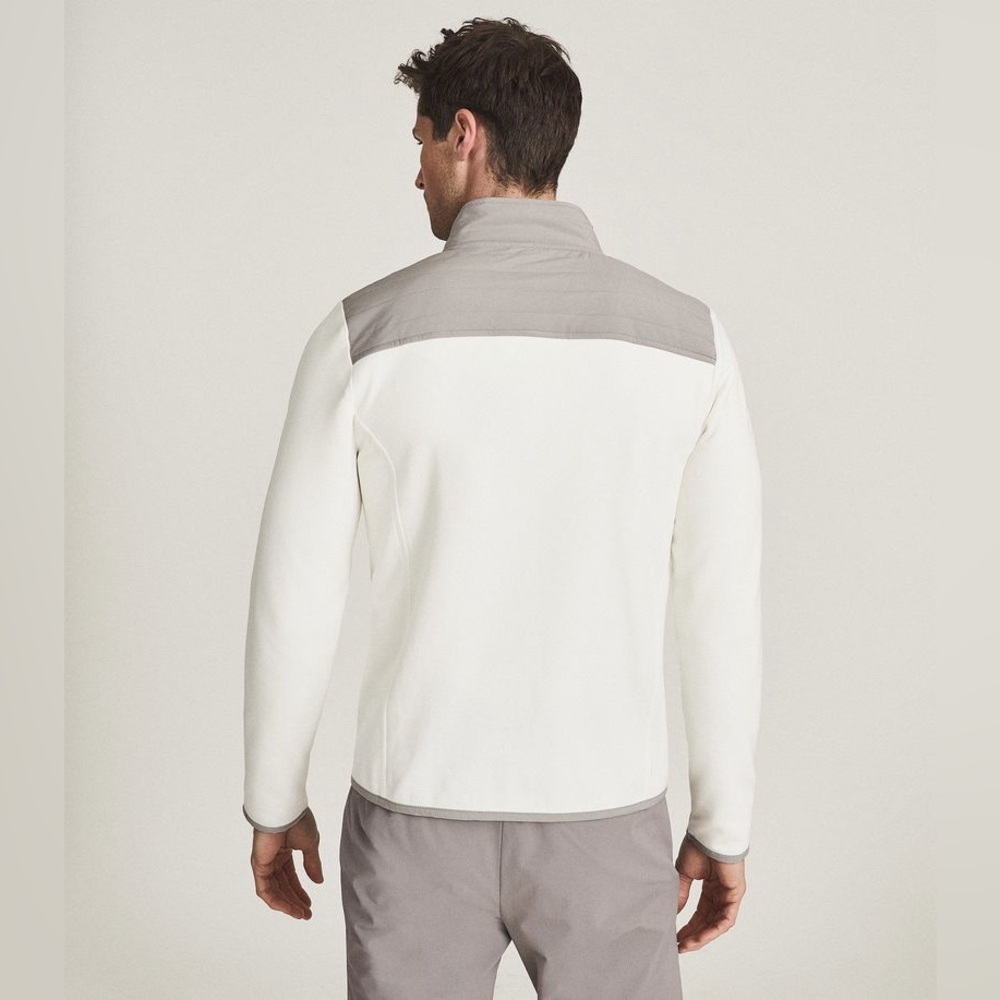 REISS Golf Formby Hybrid Performance Jacket Ecru Grey Size M - Picture 5 of 10